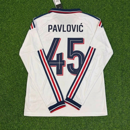 Aleksandar Pavlović #45 Bayern Munchen 2027 Away Long Sleeve New season Trikot Soccer Shirt