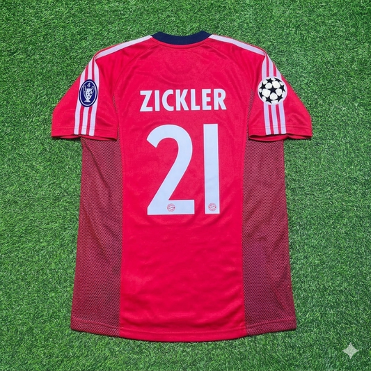 Alexander Zickler Bayern München 2002/2003 Season Home Red Retro Jersey