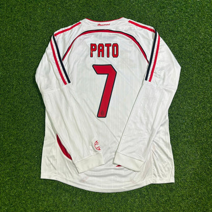 Alexandre Pato #7 AC Milan Away White Long Sleeve Retro Jersey