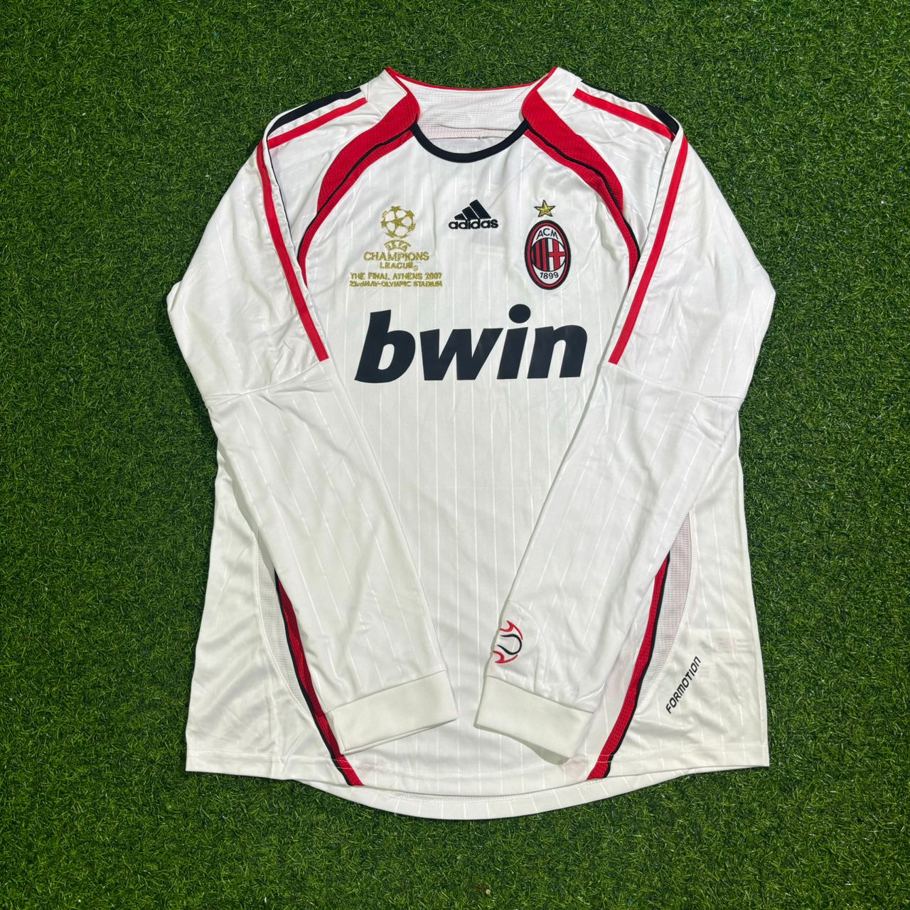 Alexandre Pato #7 AC Milan Away White Long Sleeve Retro Jersey