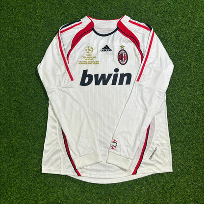 Alexandre Pato #7 AC Milan Away White Long Sleeve Retro Jersey