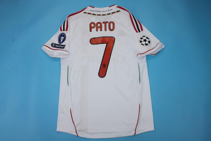 Alexandre Pato 7 - Milan 2011-2012 Away White Retro Jersey Trikot