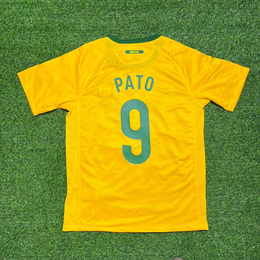 Alexandre Pato Brazil 2010 World Cup Retro Yellow Jersey Trikot