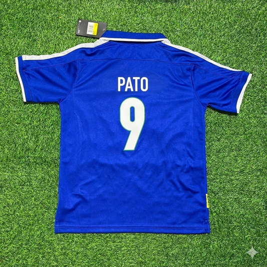 Alexandre Pato Brazil Blue Retro Football Jersey