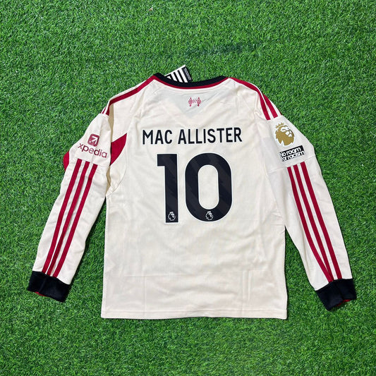 Alexis Mac Allister Liverpool 2025 New Season Away Long Sleeve Football Jersey Kit