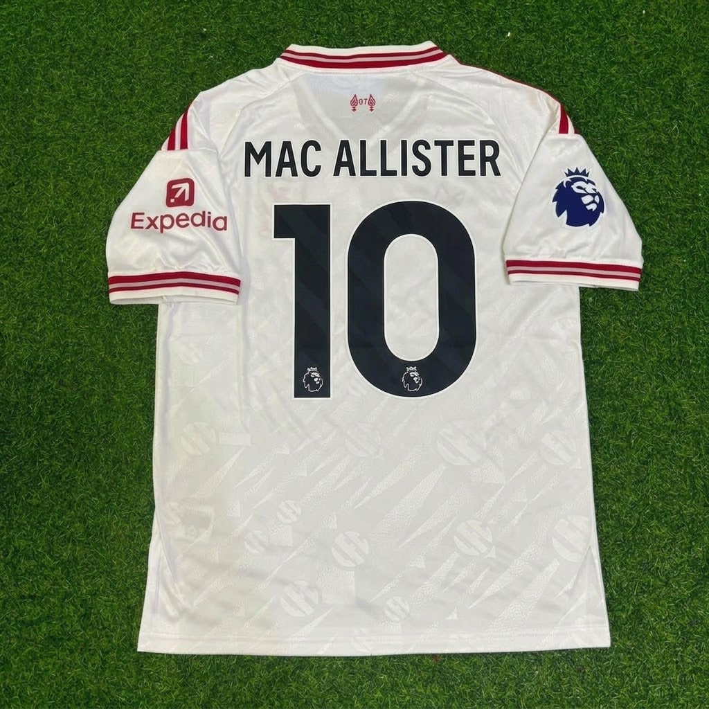 Alexis Mac Allister #10 Liverpool New Season 2027 White Away Football Jersey Kit