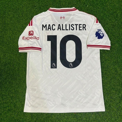 Alexis Mac Allister #10 Liverpool New Season 2027 White Away Football Jersey Kit