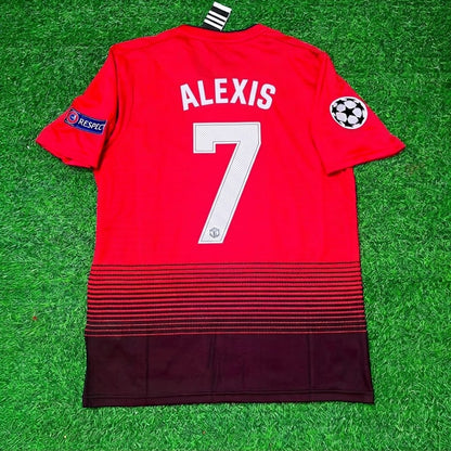 Alexis Sanchez #7 Manchester United 2018/2019 Season Home Red Retro Football Jersey
