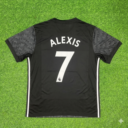 Alexis Sanchez Manchester United 2017-2018 Black Retro Football Jersey