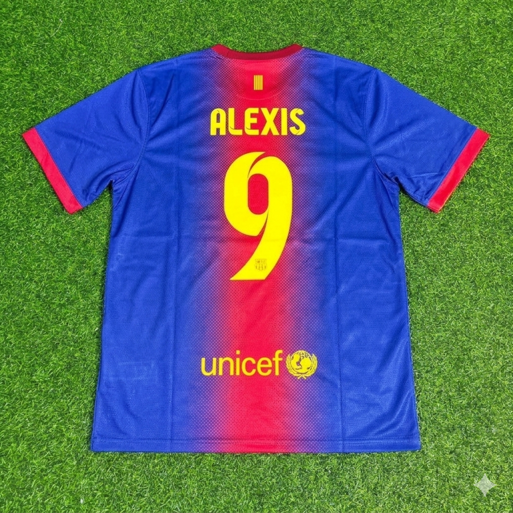 Alexis Sanchez Barcelona 2012/2013 Retro Home Football Jersey