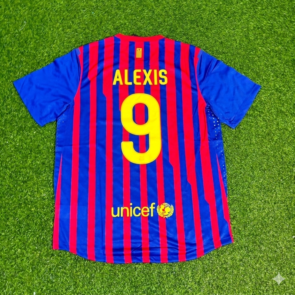 Alexis Sanchez Barcelona 2011/2012 Retro Home Football Jersey