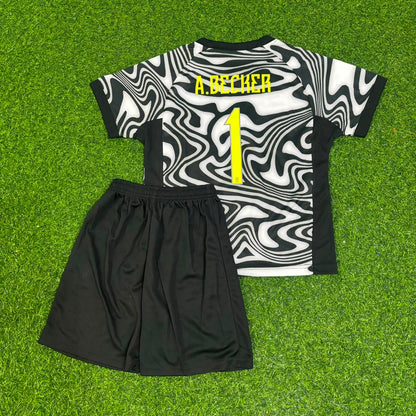 Alisson Becker Brazil 2026 World Cup Goalkeeper Kids Football Jersey