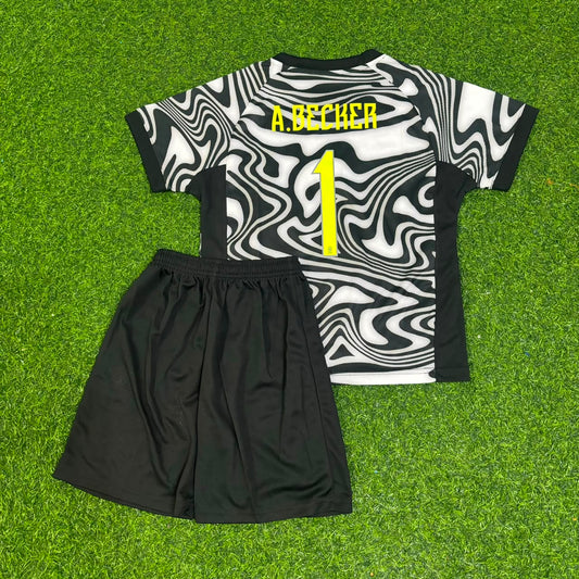 Alisson Becker Brazil 2026 World Cup Goalkeeper Kids Football Jersey