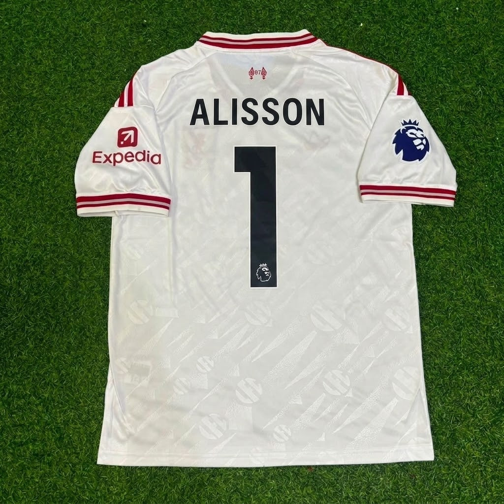 Alisson Becker #1 Liverpool New Season 2027 White Away Football Jersey Kit