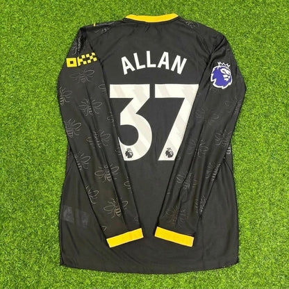 Allan #37 Manchester City 2026/2027 New Season Away Black Long Sleeve Jersey Trikot Maillot Soccer Shirt