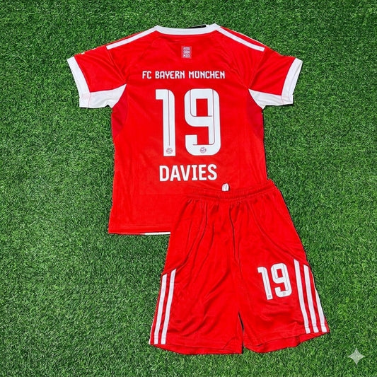 Alphonso Davies #19 Bayern München 2025/26 Heim Kinder Neue Saison Fußballtrikot-Set