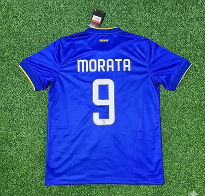 Alvaro Morata Juventus 2014/15 Retro Blue Football Jersey Kit