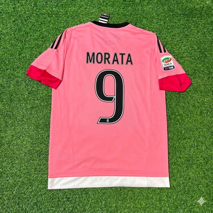 Alvaro Morata Juventus Retro Pink 2015-2016 Jersey Trikot