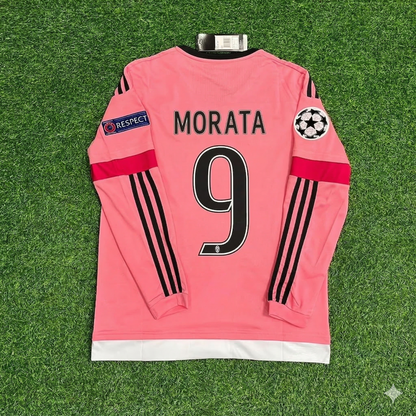Alvaro Morata Juventus Pink Retro 2015-2016 Pink Jersey Trikot