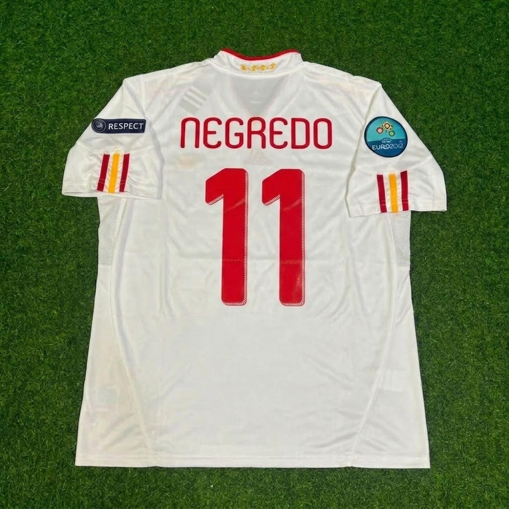 Alvaro Negredo Spain EURO 2012 Final Retro Football Jersey Kit