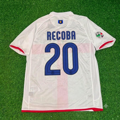 Alvaro Recoba #20 Inter 2007- 2008 Season Away White Red Retro Jersey Trikot Maillot Maglia Soccer Shirt