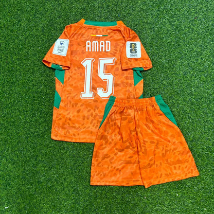 Amad Diallo Ivory Coast World Cup 2026 Kids Kit Football Jersey Trikot Maillot
