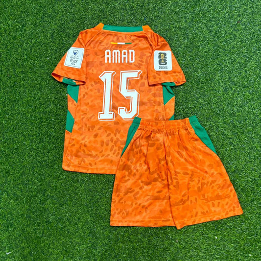 Amad Diallo Ivory Coast World Cup 2026 Kids Kit Football Jersey Trikot Maillot