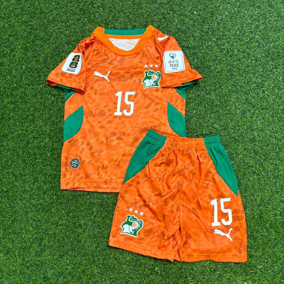 Amad Diallo Ivory Coast World Cup 2026 Kids Kit Football Jersey Trikot Maillot