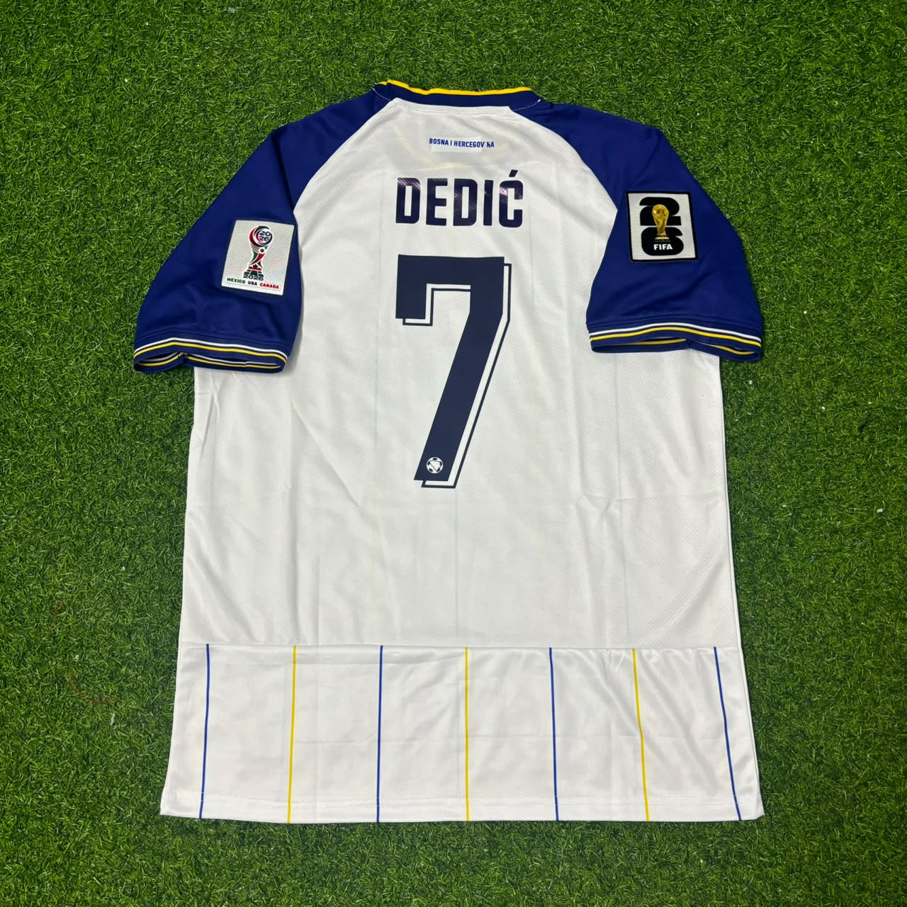 Amar Dedic Bosnia and Herzegovina 2026 World Cup White Football Jersey