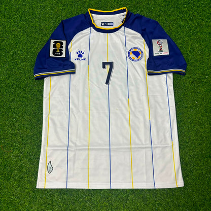 Amar Dedic Bosnia and Herzegovina 2026 World Cup White Football Jersey