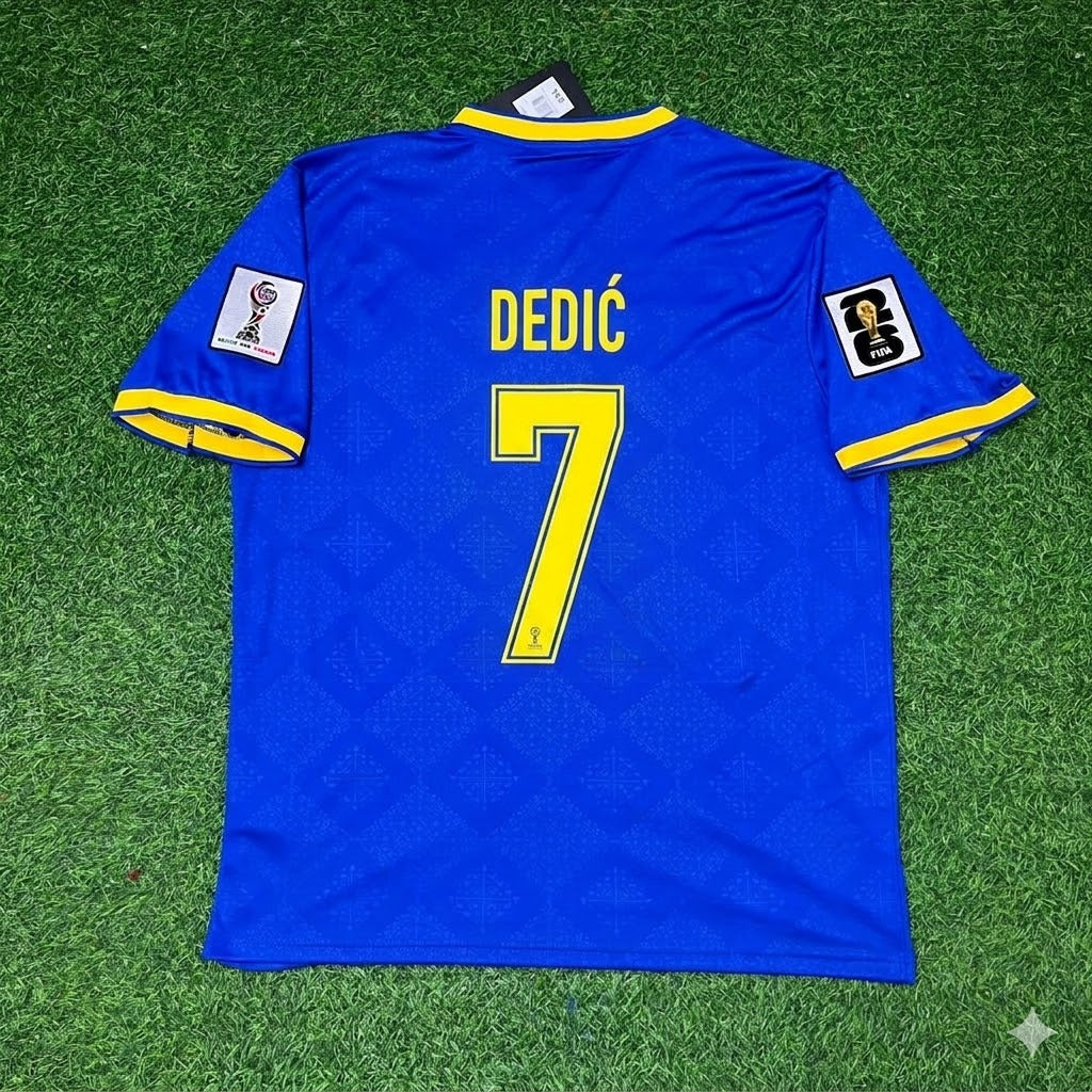 Amar Dedic Bosnia and Herzegovina 2026 World Cup Blue Football Jersey