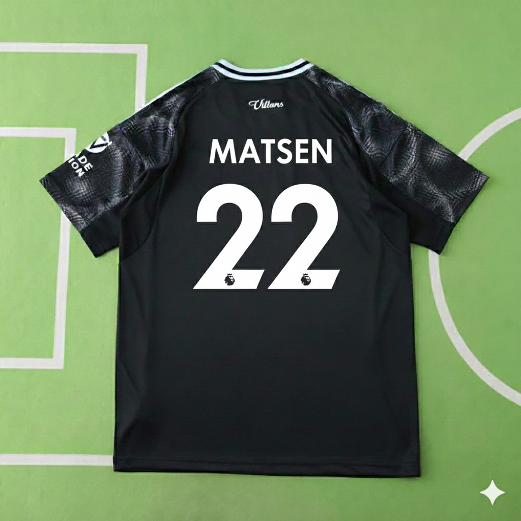 Ian Maatsen 22- Aston Villa 2026 Away New season Jersey Trikot Maillot
