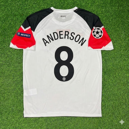 Anderson #8 Manchester United 2011 Champions League Final White Football Jersey