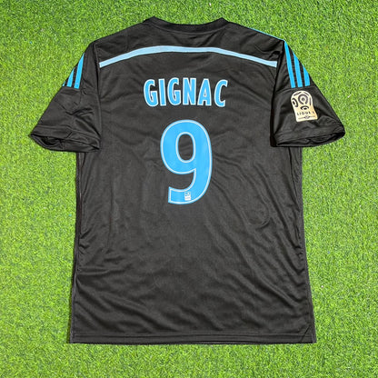 André-Pierre Gignac Olympique Marseille 2014/2015 Season Black Third Retro Kit Jersey Trikot Maillot