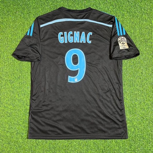 André-Pierre Gignac Olympique Marseille 2014/2015 Season Black Third Retro Kit Jersey Trikot Maillot