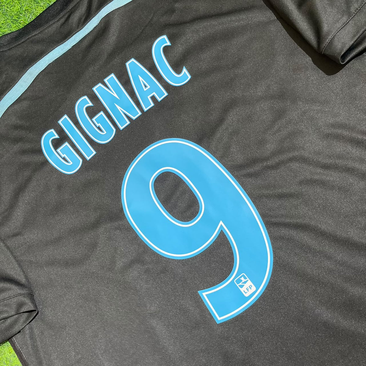 André-Pierre Gignac Olympique Marseille 2014/2015 Season Black Third Retro Kit Jersey Trikot Maillot