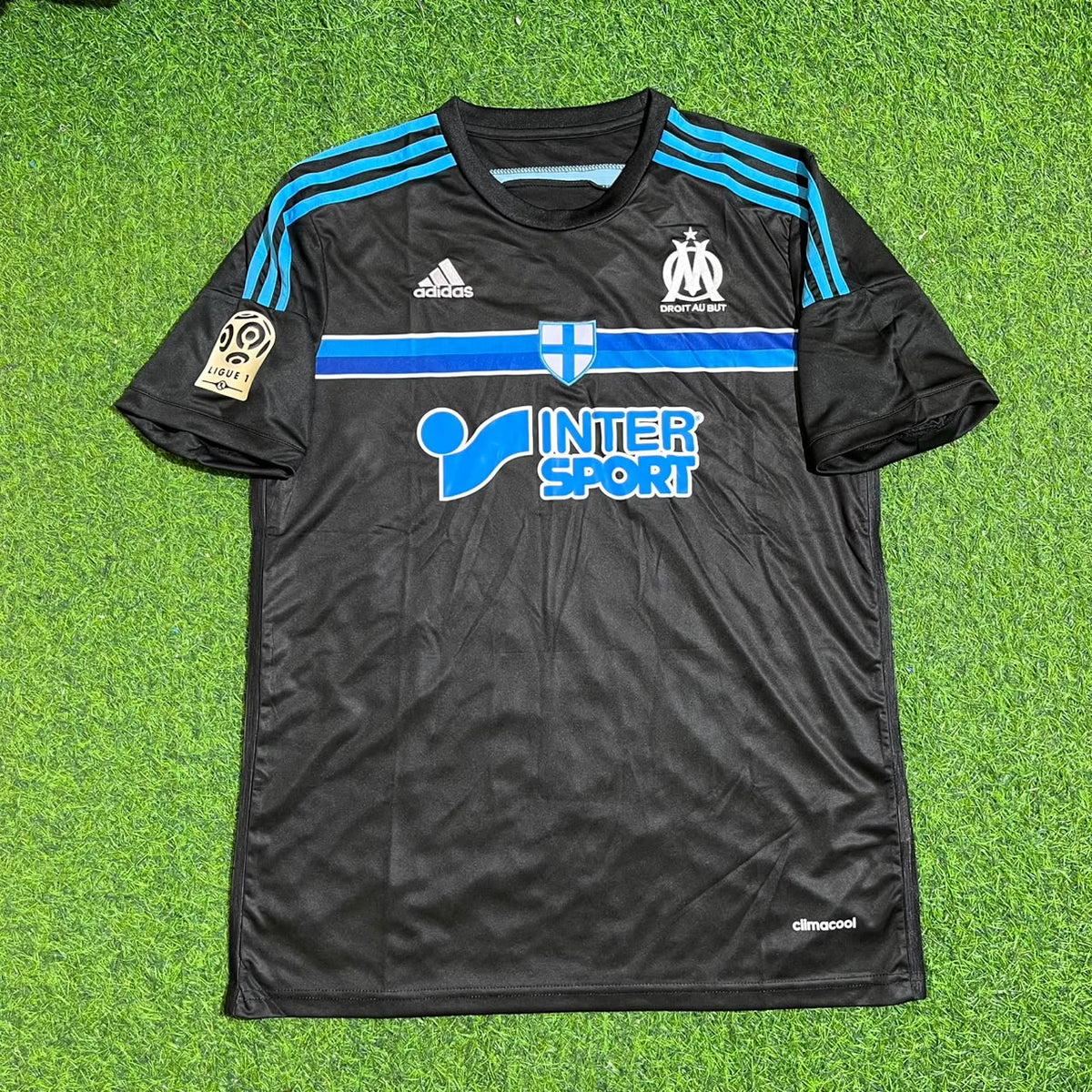 André-Pierre Gignac Olympique Marseille 2014/2015 Season Black Third Retro Kit Jersey Trikot Maillot