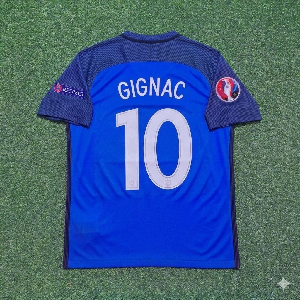 André-Pierre Gignac #10 France Euro 2016 Home Retro Football Jersey