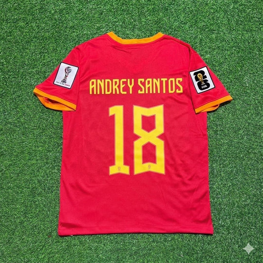 Andrey Santos 18# Brazil 2026 World Cup Red Jersey Trikot