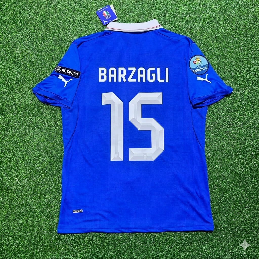 Andrea Barzagli 15 – Italien EM 2012 Retro-Heimtrikot