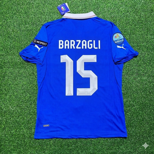 Andrea Barzagli 15- Italy Euro 2012 Retro Home Jersey