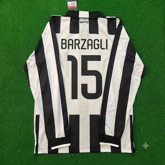 Andrea Barzagli #15 Juventus 2014 2015 Retro Long Sleeve Jersey Trikot Maillot Maglia Soccer Shirt