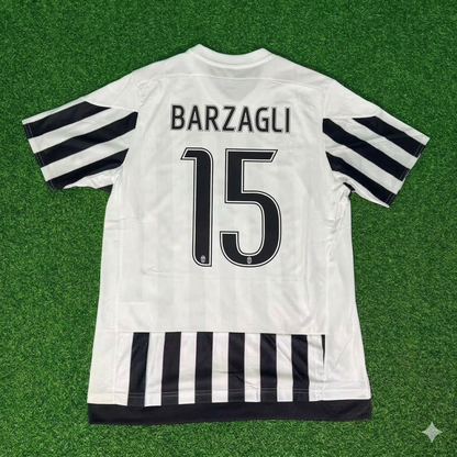 Andrea Barzagli 15-Juventus 2015-2016 Retro Home Football Jersey Trikot