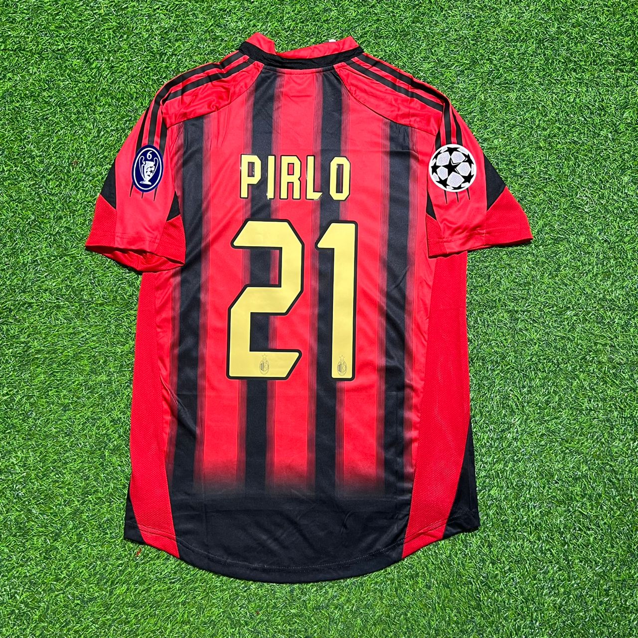 Andrea Pirlo #21 AC Milan 2004 2005 Home Retro Football Jersey