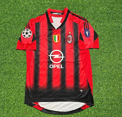 AC Milan 2004 2005 Home Retro Football Jersey
