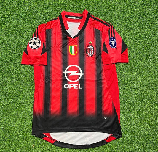 AC Milan 2004 2005 Home Retro Football Jersey