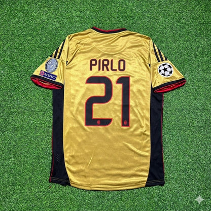Andrea Pirlo #21 AC Milan Gold Retro Trikot Jersey