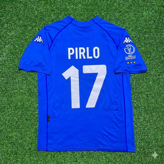 Andrea Pirlo #17 Italy 2002 World Cup Home Retro Jersey