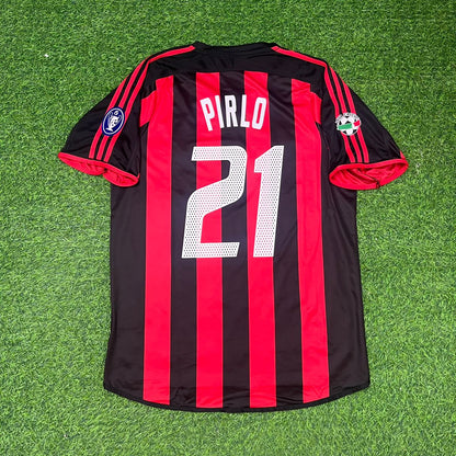 Andrea Pirlo Milan 2003-2004 Home Retro Football Jersey