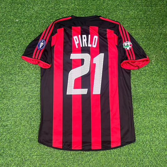 Andrea Pirlo Milan 2003-2004 Home Retro Football Jersey